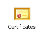 Click pe butonul Certificates